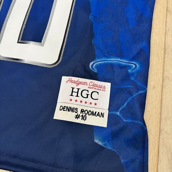 Headgear Classics Dennis Rodman Alternate High School Basketball Jersey Sz XS - Picture 3 of 9